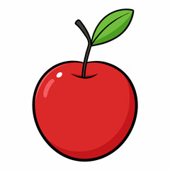 red apple vector illustration