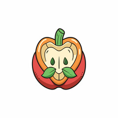 vector illustration of a tomato