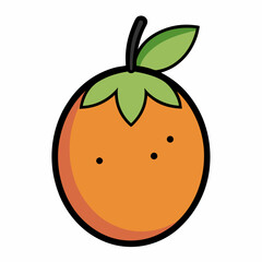 vector illustration of an orange