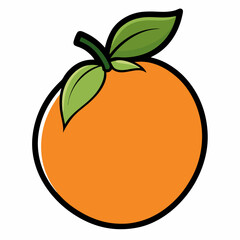 vector illustration of an orange