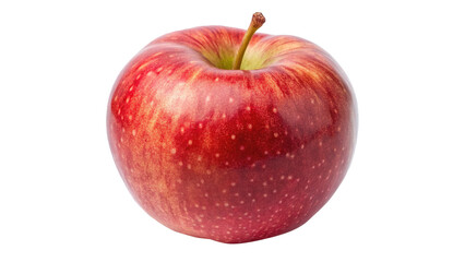 A vibrant studio shot of a fresh, delicious red apple on white