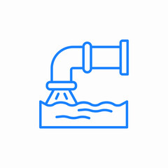 sewer pipe icon sign vector