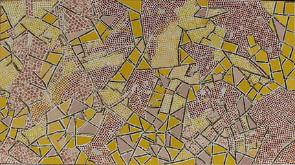 Obraz premium abstract mosaic texture beige yellow brown shades background colors seamless tiles pattern ceramic