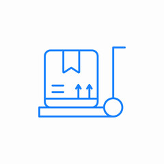 upload package icon sign vector