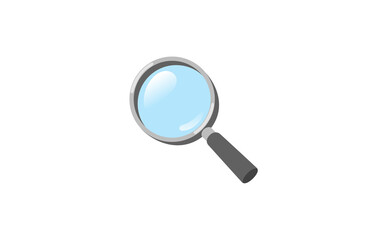 Magnifying Glass Isolated. Investigation, Research, Examination, Curiosity, Scrutiny, Detective work or Sleuthing Concept.