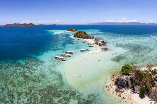Aerial of Bulog uno island, Coron, Palawan, Philippines