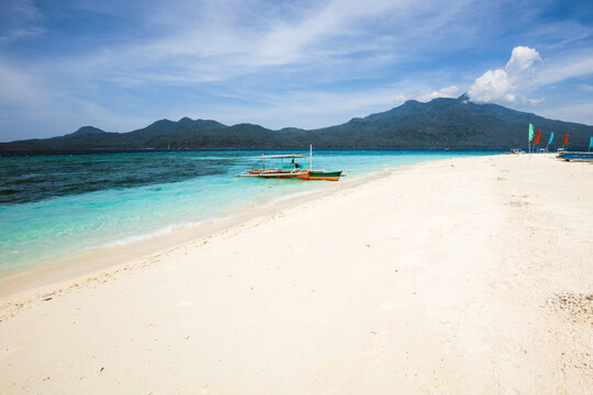 Tropical beach on Mantigue island, Camiguin, Philippines