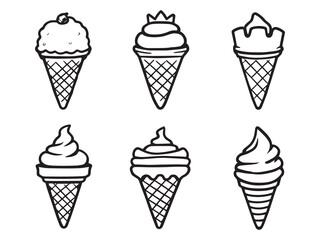 Waffle cone Illustration