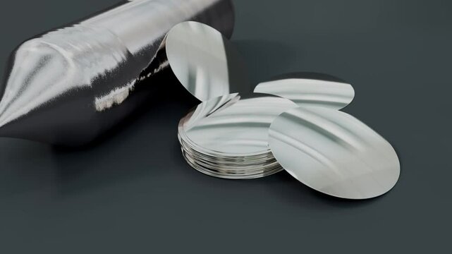 Silicon Block Transformed Into Wafers 