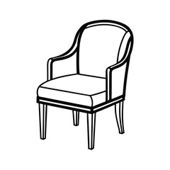 armchair isolated on white background