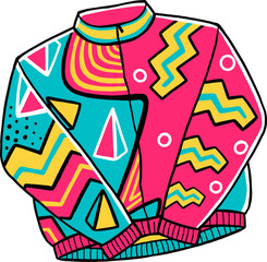 vintage jacket vector illustration