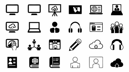 Connecting minds and tech A showcase of digital communication icons representing modern digital