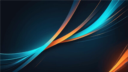 Abstract blue wave design with dynamic light lines and flowing energy.