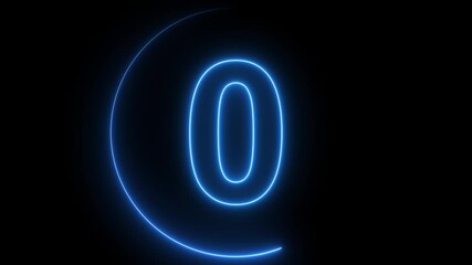 5 second countdown timer animation with neon number text glowing from 5 to 0 with interesting circle animation. Circle countdown timer 5 sec animation Graphics Transparent Background Electric Saber - Powered by Adobe