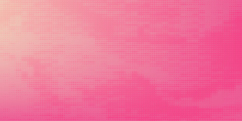 Pink orange polka dots gradient halftone background. Pop art cartoon dot texture with comic graphic design, Horizontal abstract pattern wall for cover digital technology.
