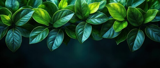 Vibrant Green Leaves: A Lush Nature Photography