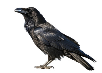 Obraz premium Crow on white background