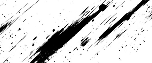 Vector abstract style black paintbrush design banner templates	