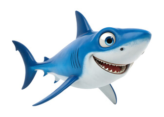 Obraz premium Shark cartoon isolated on white