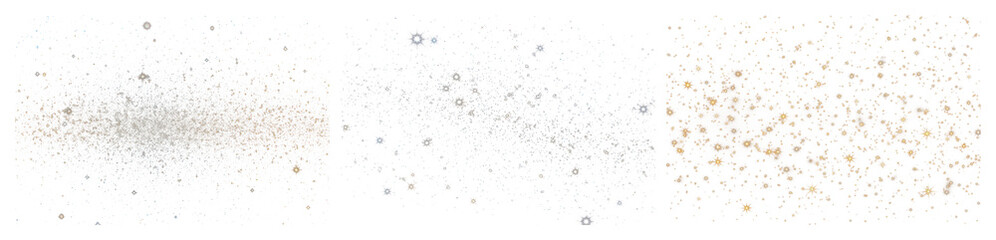 PNG Abstract colorful particle patterns, element set on transparent background