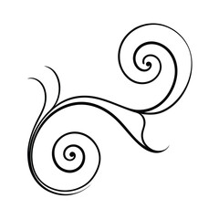 swirl scrolls ornament