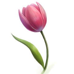 Fototapeta premium pink tulips isolated on white