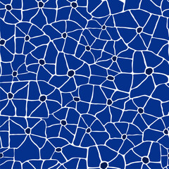 Obraz premium Abstract seamless floral background. Blue abstract flowers pattern.