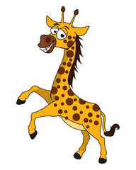 Cute Giraffe Animal cartoon