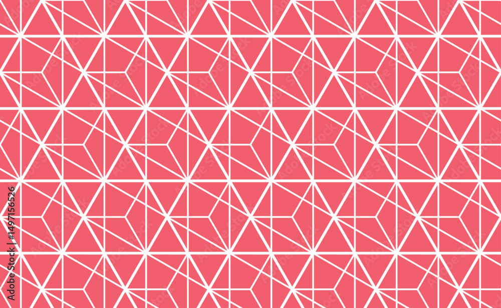 Aufkleber The geometric pattern with lines. Seamless vector background. White and pink texture. Graphic modern pattern. Simple lattice graphic design