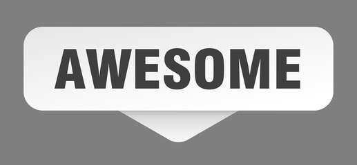 awesome sticker. awesome sign isolated on gray background