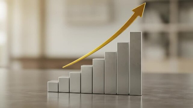 Growth progress graph illustration