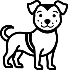 dog vector line art icon 