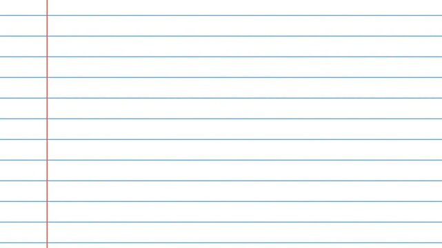 Animation Blue line paper, blue checkered paper texture, paper sheet, lined note paper.Background seamless loop animation