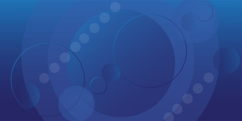 Abstract blue background with circles. Vector illustration