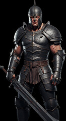 Dark armor warrior figure