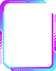 Obraz premium Futuristic Gradient Tech Frames Neon Stream & UI Panel Elements