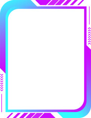 Futuristic Gradient Tech Frames Neon Stream & UI Panel Elements