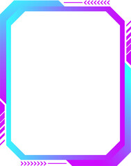 Futuristic Gradient Tech Frames Neon Stream & UI Panel Elements