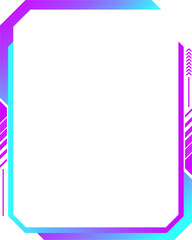 Obraz premium Futuristic Gradient Tech Frames Neon Stream & UI Panel Elements