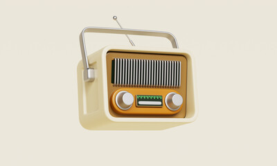 레트로 휴대용 라디오 아이콘 Retro Portable Radio Icon