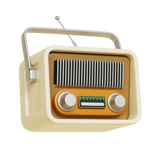 레트로 휴대용 라디오 아이콘 Retro Portable Radio Icon