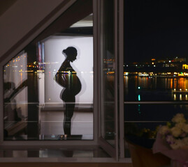 Young pregnant woman