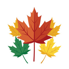 Fototapeta premium Leaf vector art illustration. leaves isolated on white. black leaves on white background . Collection of leaf logo, icon vector design.