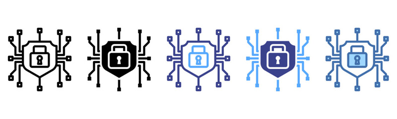 Encryption icon sheet multi style collection