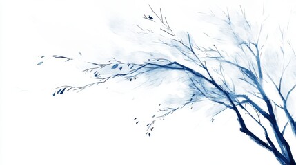 Abstrakte Winterlandschaft: Äste im Wind