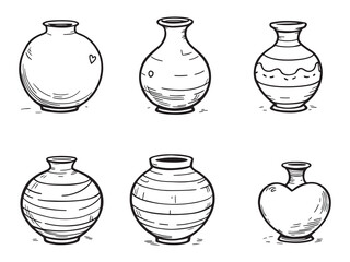 Hand Drawn Clay Vase Design