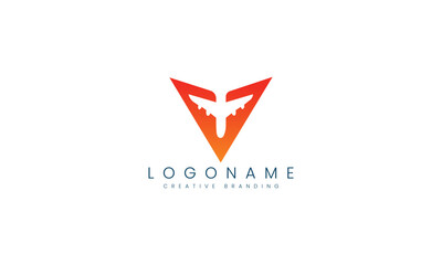 Minimalist V Logo for Branding and Identity.