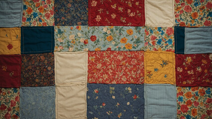 Vintage Quilt Featuring Mixed Pattern Blocks
