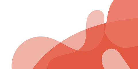 Abstract Coral Flowing Shapes
