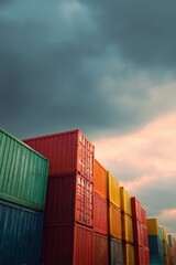 Fototapeta premium Rising tariffs illustrated by wall of goods, USA China conflict